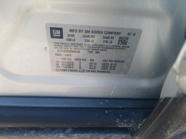2016 BUICK ENCORE KL4CJGSB3GB650158