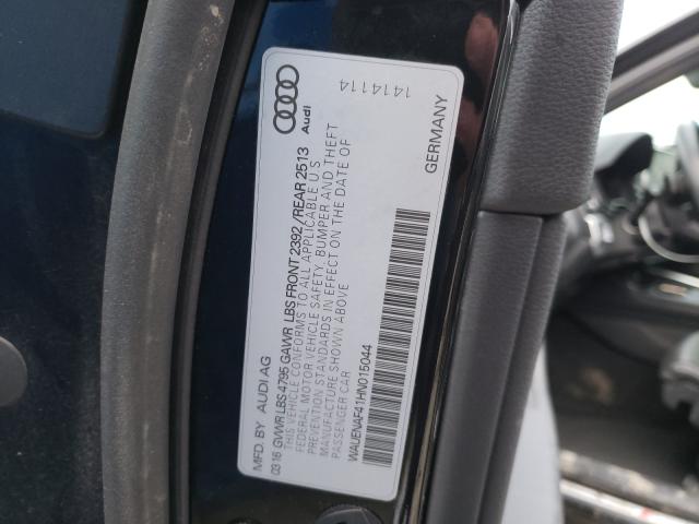 2017 AUDI A4 PREMIUM WAUENAF41HN015044