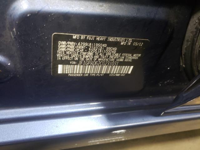 2012 SUBARU IMPREZA PR JF1GPAD62CG231031