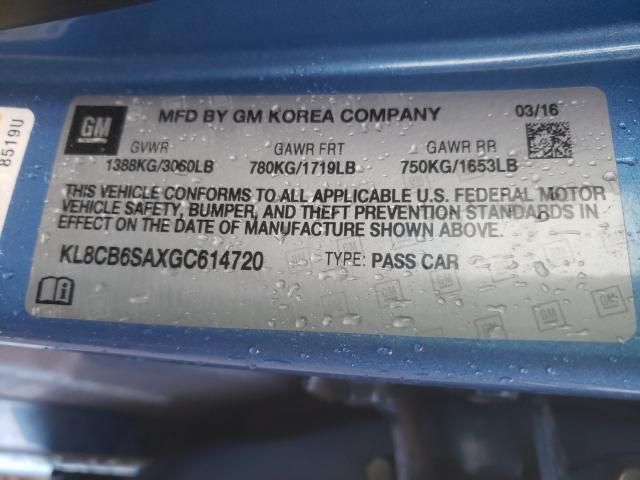 2016 CHEVROLET SPARK LS - KL8CB6SAXGC614720