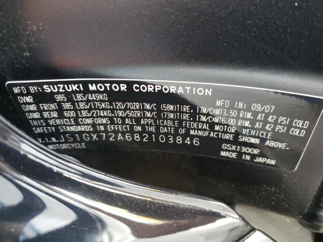2008 SUZUKI GSX1300 R JS1GX72A682103846