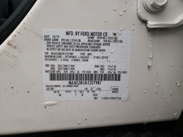 2020 FORD ECOSPORT T MAJ6S3KL0LC327987