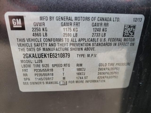 2014 GMC TERRAIN DE 2GKALUEK1E6210879