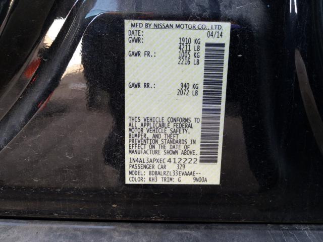 2014 NISSAN ALTIMA 2.5 1N4AL3APXEC412222