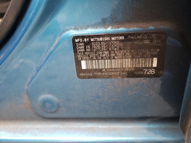 2015 MITSUBISHI MIRAGE ES ML32A4HJ6FH038906
