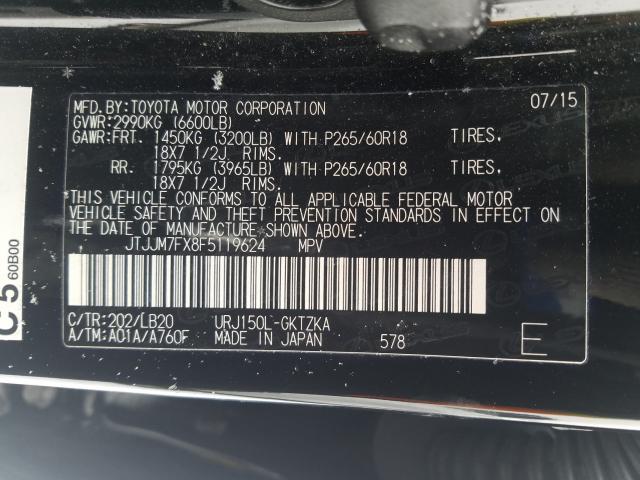 2015 LEXUS GX 460 PRE JTJJM7FX8F5119624