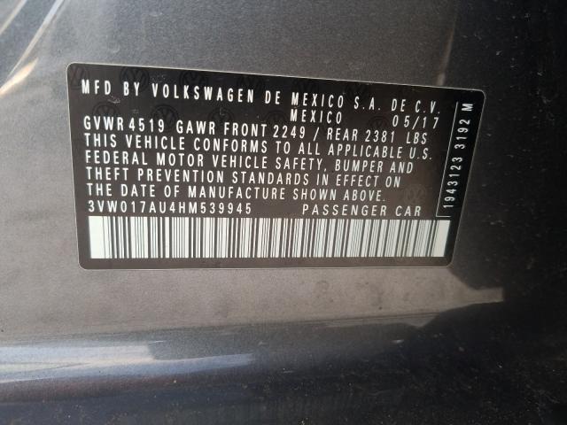 2017 VOLKSWAGEN GOLF SPORT 3VW017AU4HM539945