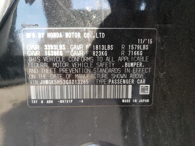 2016 HONDA FIT LX JHMGK5H53GX013265