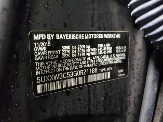 2016 BMW X4 XDRIVE2 5UXXW3C53G0R21188