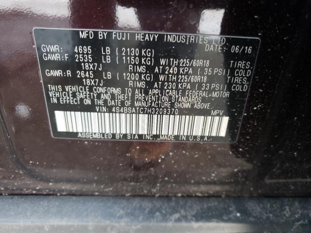 2017 SUBARU OUTBACK TO 4S4BSATC7H3209370