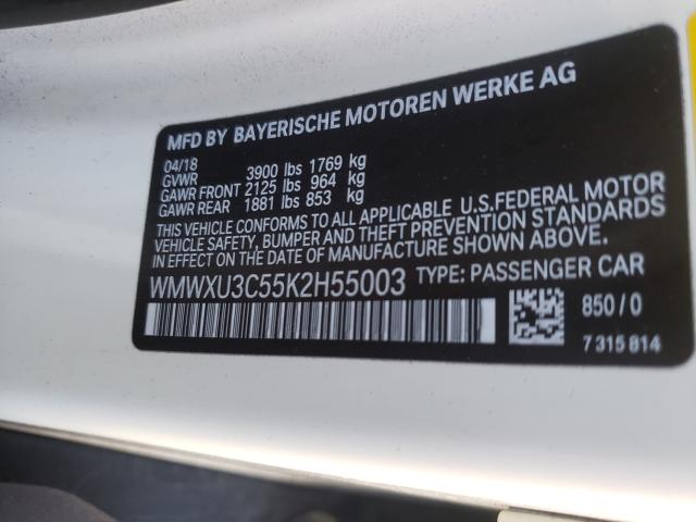 2019 MINI COOPER S WMWXU3C55K2H55003