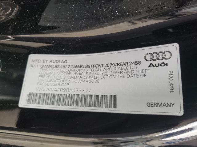 2011 AUDI S5 PRESTIG - WAUVVAFR9BA077317