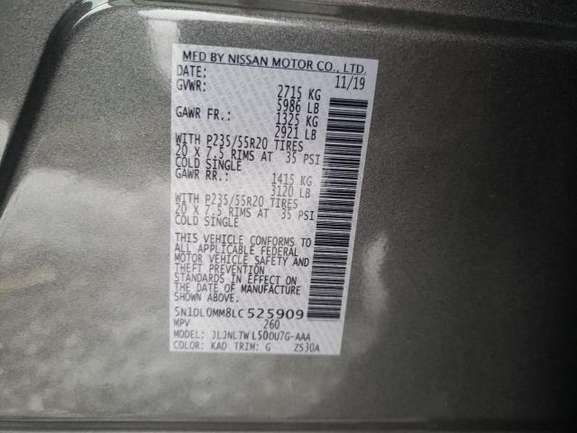 2020 INFINITI QX60 LUXE 5N1DL0MM8LC525909