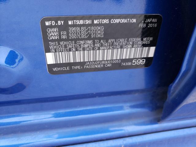 2016 MITSUBISHI LANCER ES JA32U2FU8GU010053