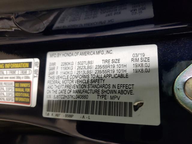 2019 ACURA RDX 5J8TC2H37KL040660