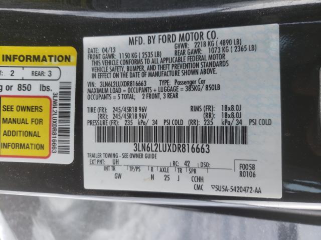 2013 LINCOLN MKZ HYBRID 3LN6L2LUXDR816663