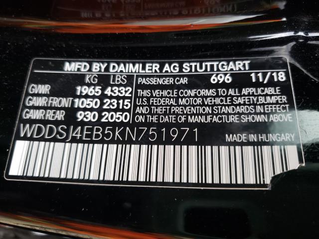 2019 MERCEDES-BENZ CLA 250 - WDDSJ4EB5KN751971