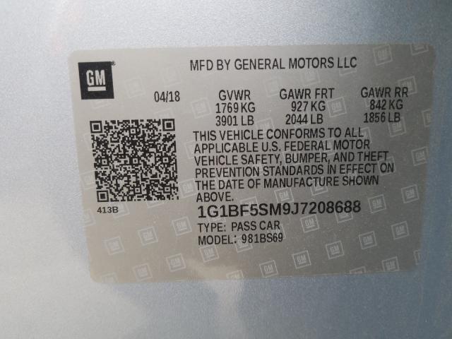 2018 CHEVROLET CRUZE PREM 1G1BF5SM9J7208688