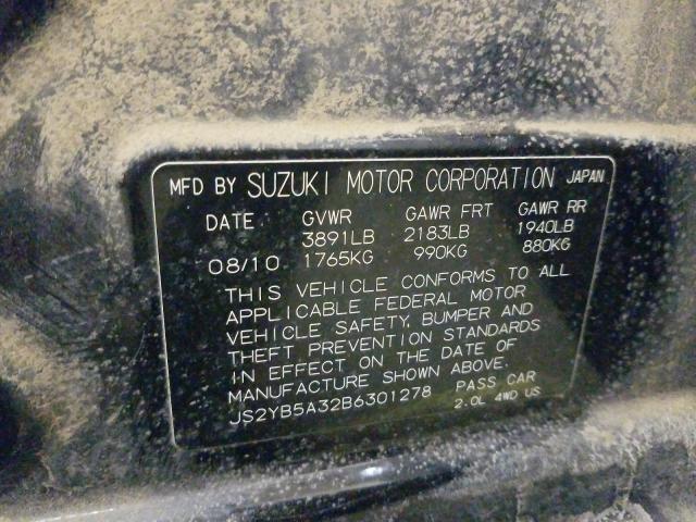 2011 SUZUKI SX4 JS2YB5A32B6301278