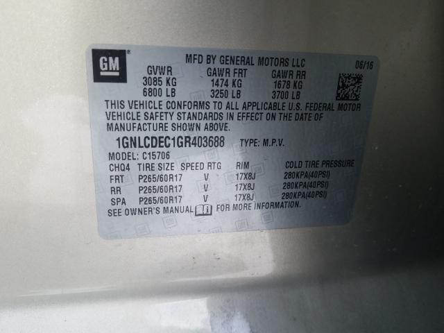 2016 CHEVROLET TAHOE POLI 1GNLCDEC1GR403688