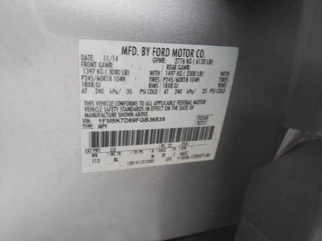 2015 FORD EXPLORER X 1FM5K7D89FGB36535