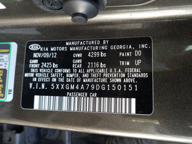 2013 KIA OPTIMA LX 5XXGM4A79DG150151