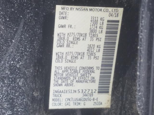 2018 NISSAN TITAN SV 1N6AA1E51JN532712