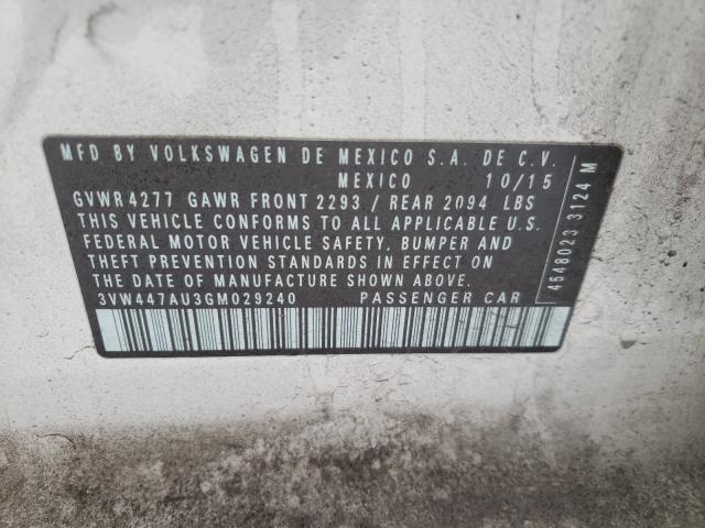 2016 VOLKSWAGEN GTI S/SE 3VW447AU3GM029240