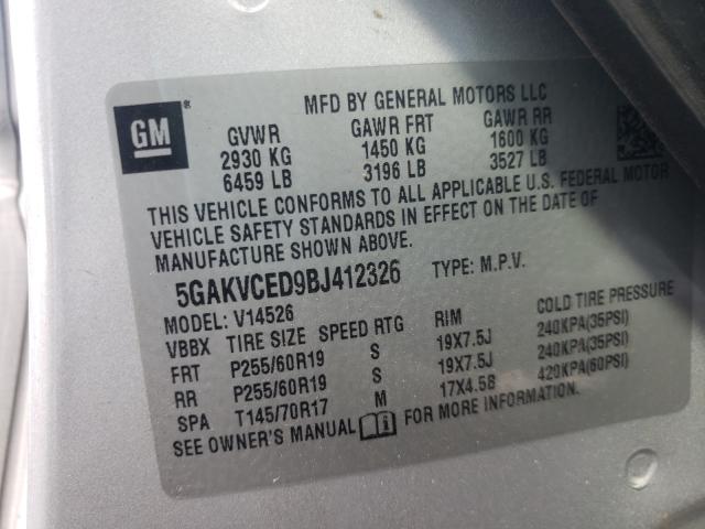 2011 BUICK ENCLAVE CX 5GAKVCED9BJ412326