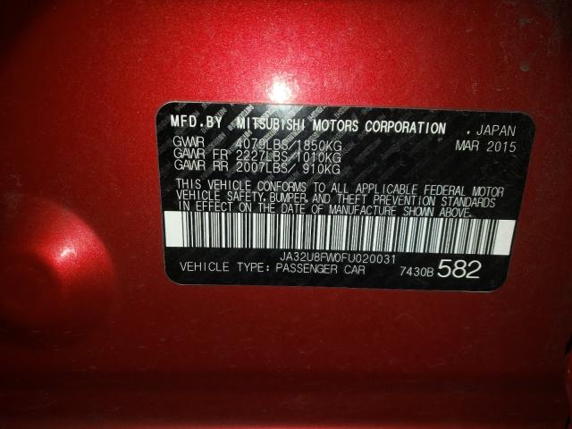 2015 MITSUBISHI LANCER GT JA32U8FW0FU020031