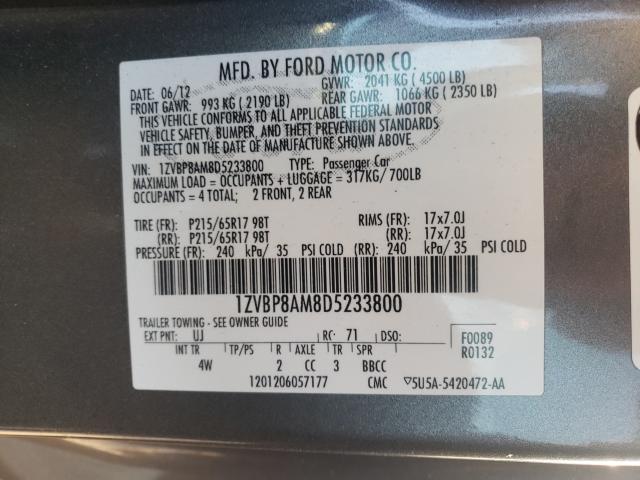 2013 FORD MUSTANG - 1ZVBP8AM8D5233800