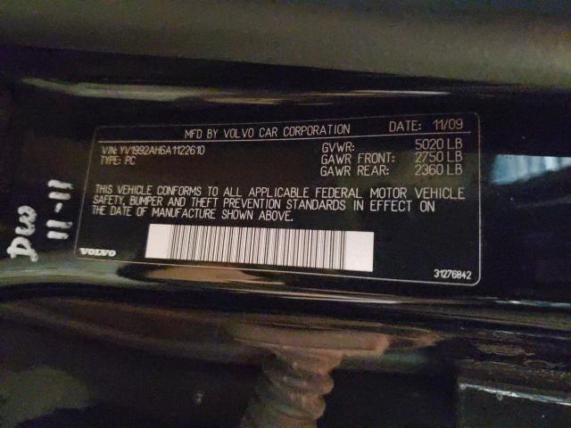 2010 VOLVO S80 T6 YV1992AH6A1122610