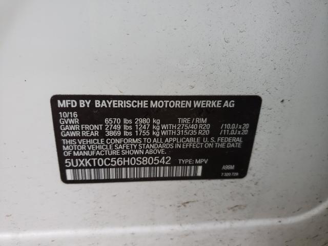 2017 BMW X5 XDR40E 5UXKT0C56H0S80542