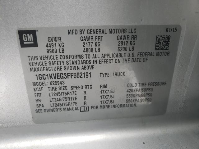 2015 CHEVROLET SILVERADO 1GC1KVEG3FF562191