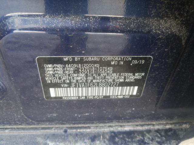 2020 SUBARU WRX PREMIU JF1VA1F62L8802727