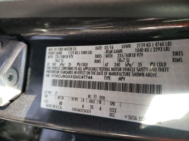 2016 FORD ESCAPE SE 1FMCU9GXXGUC47744