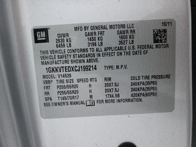 2012 GMC ACADIA DEN 1GKKVTEDXCJ199214