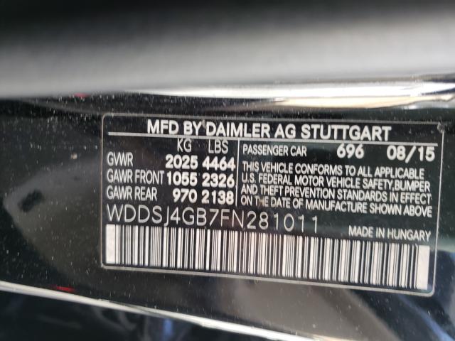 2015 MERCEDES-BENZ CLA 250 4M WDDSJ4GB7FN281011