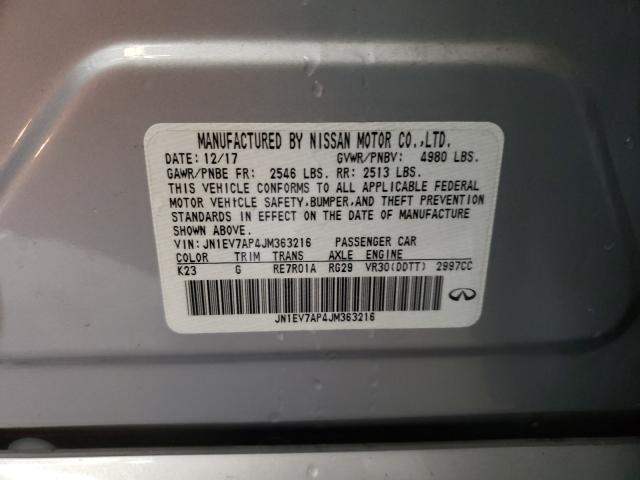 2018 INFINITI Q50 LUXE JN1EV7AP4JM363216