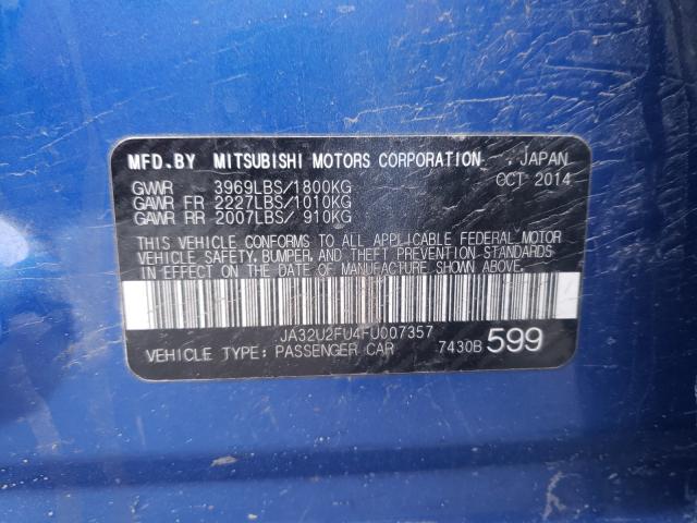 2015 MITSUBISHI LANCER ES JA32U2FU4FU007357