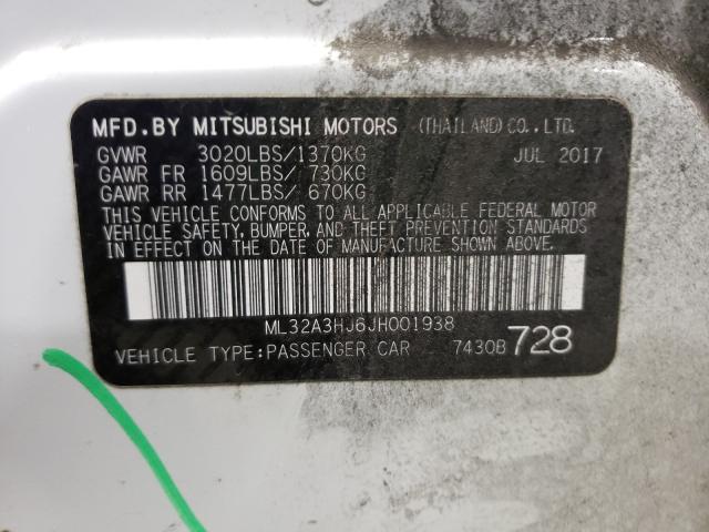 2018 MITSUBISHI MIRAGE ES ML32A3HJ6JH001938
