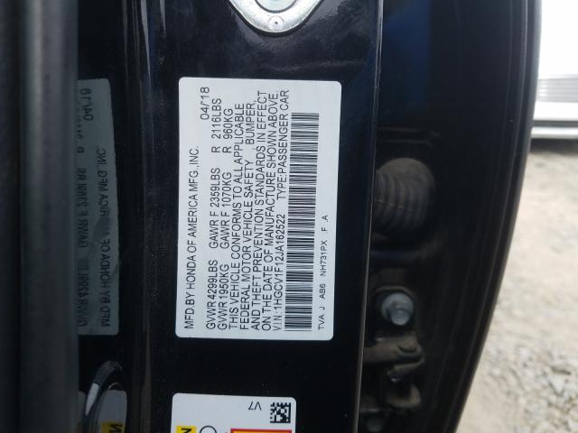 2018 HONDA ACCORD LX 1HGCV1F12JA162522