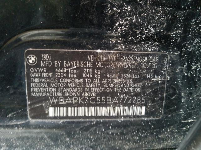 2011 BMW 328 XI WBAPK7C55BA772285