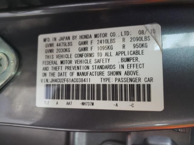 2010 ACURA TSX JH4CU2F61AC038411
