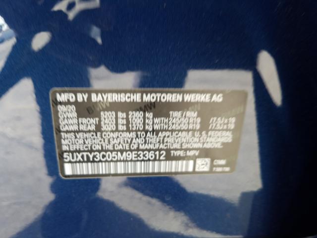 2021 BMW X3 SDRIVE3 5UXTY3C05M9E33612