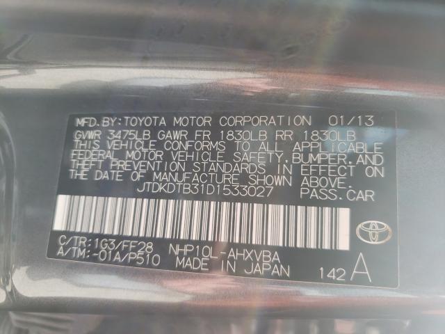 2013 TOYOTA PRIUS C JTDKDTB31D1533027