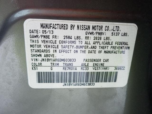 2013 INFINITI M37 X JN1BY1AR6DM603833