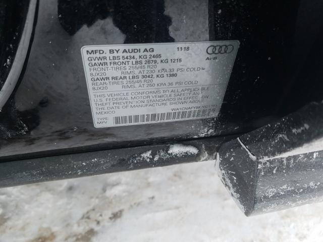 2019 AUDI Q5 PRESTIG WA1CNAFY8K2021701