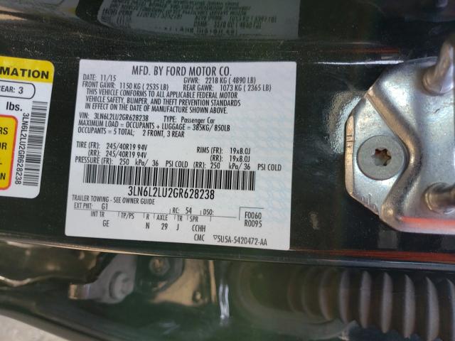 2016 LINCOLN MKZ HYBRID 3LN6L2LU2GR628238