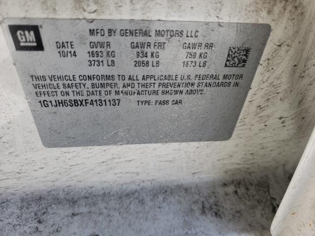 2015 CHEVROLET SONIC RS 1G1JH6SBXF4131137